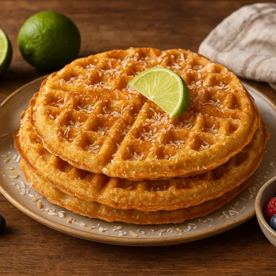 Kokos-Limetten-Waffeln