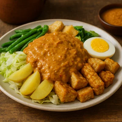 Gado-Gado mit würziger Erdnusssauce