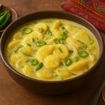 Kewa Datshi – Bhutanisches Kartoffel-Käse-Curry