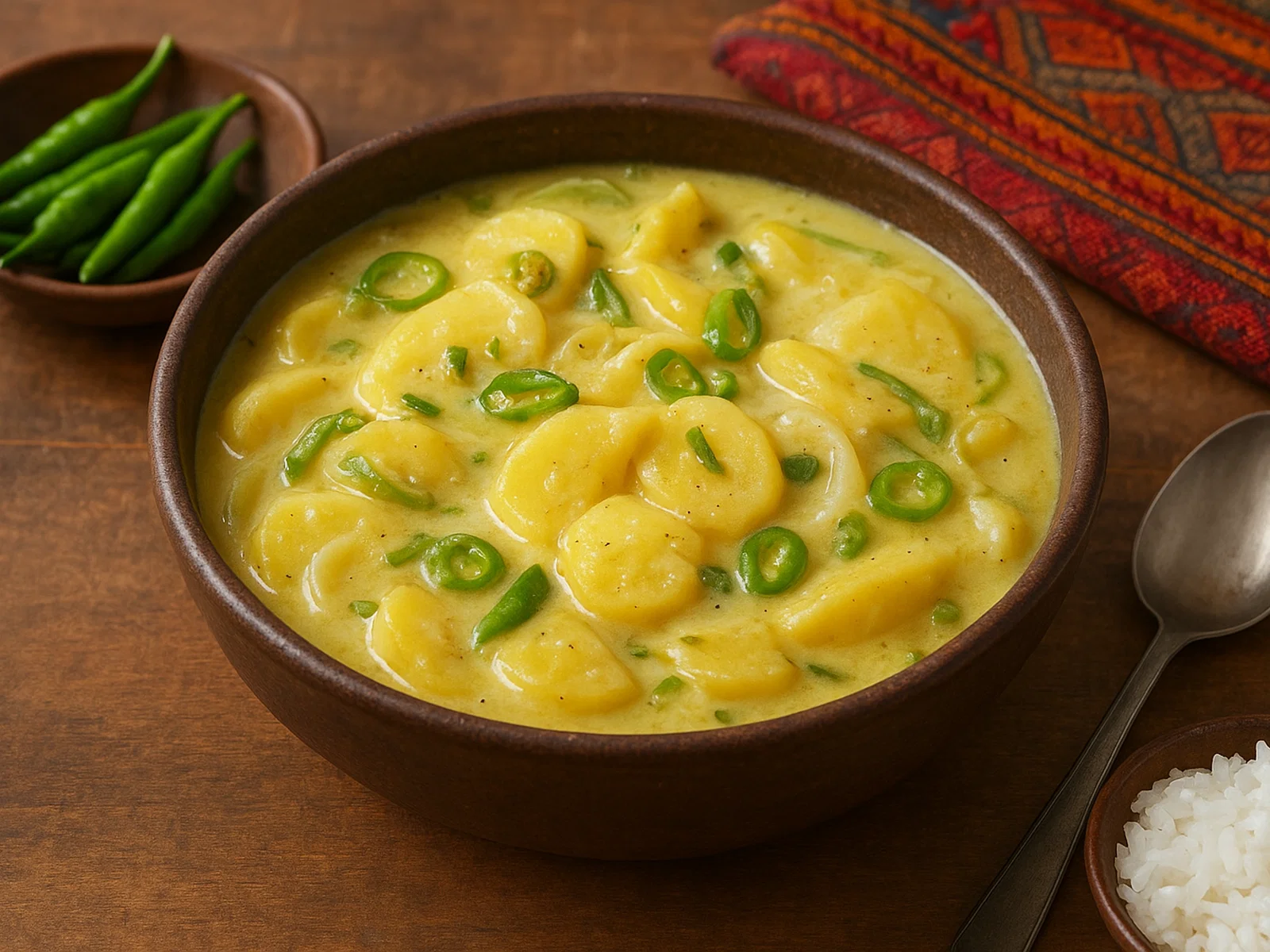 Kewa Datshi – Bhutanisches Kartoffel-Käse-Curry