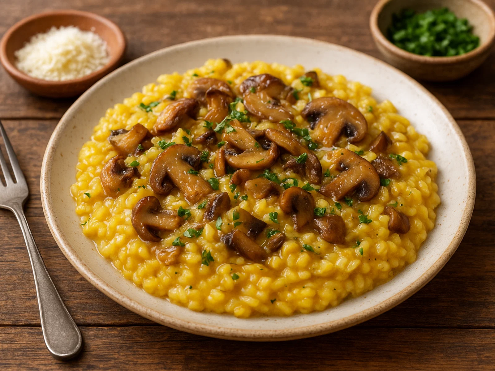 Pilzrisotto mit Safran