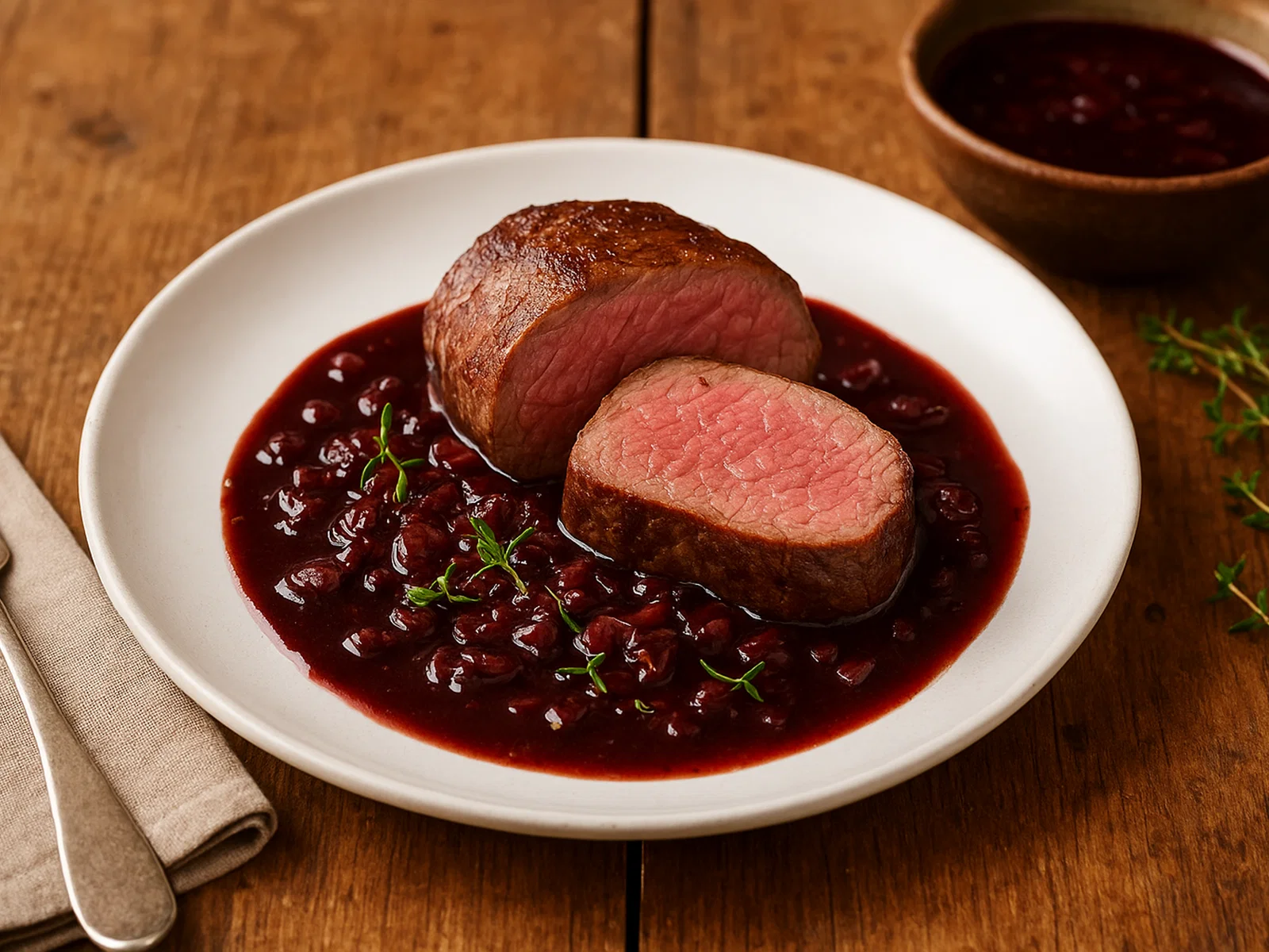 Rinderfilet mit Rotweinreduktion