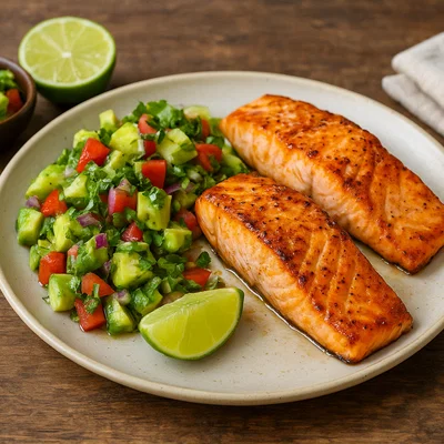 Gegrillter Lachs mit frischer Avocado-Salsa