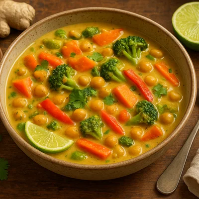 Cremiges vegetarisches Gemüse-Curry mit Kokosmilch