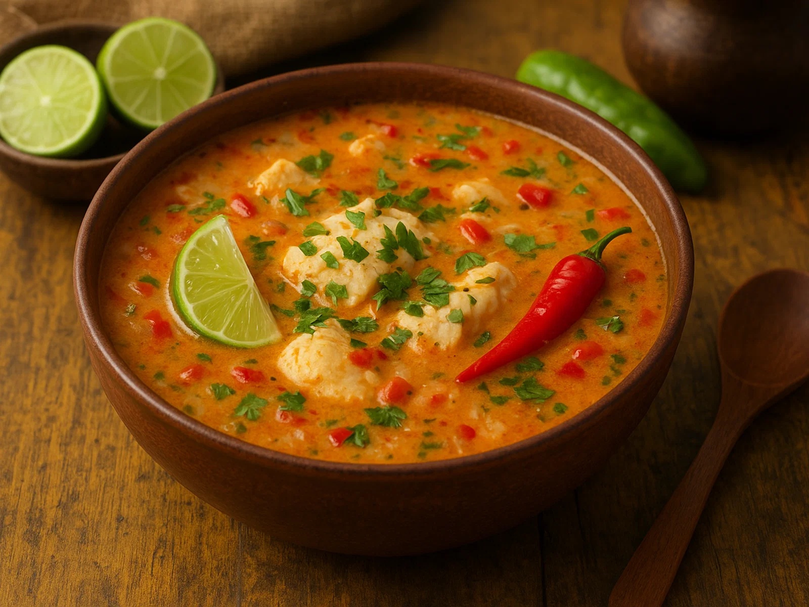 Sopi di Pisca – Karibische Fischsuppe mit Kokos und Chili