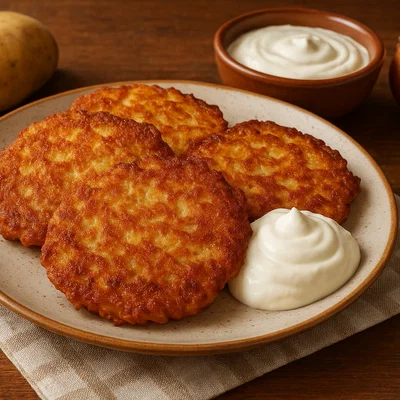 Belarussische Draniki (Kartoffelpuffer)