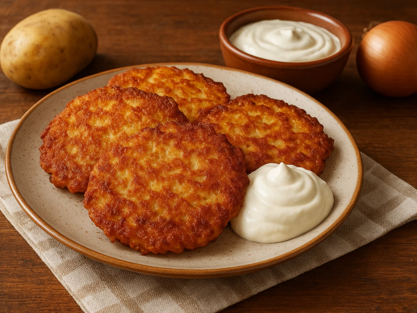 Belarussische Draniki (Kartoffelpuffer)