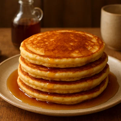 Fluffige Ahornsirup-Pfannkuchen