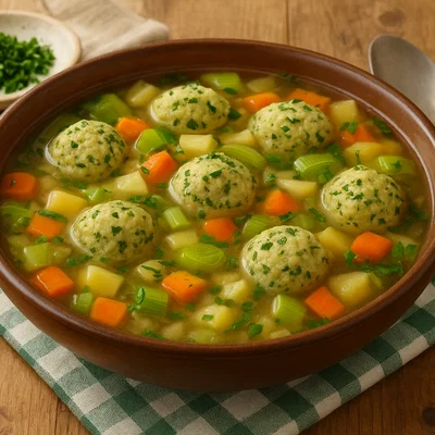 Gemüseeintopf mit Kräuterklößchen