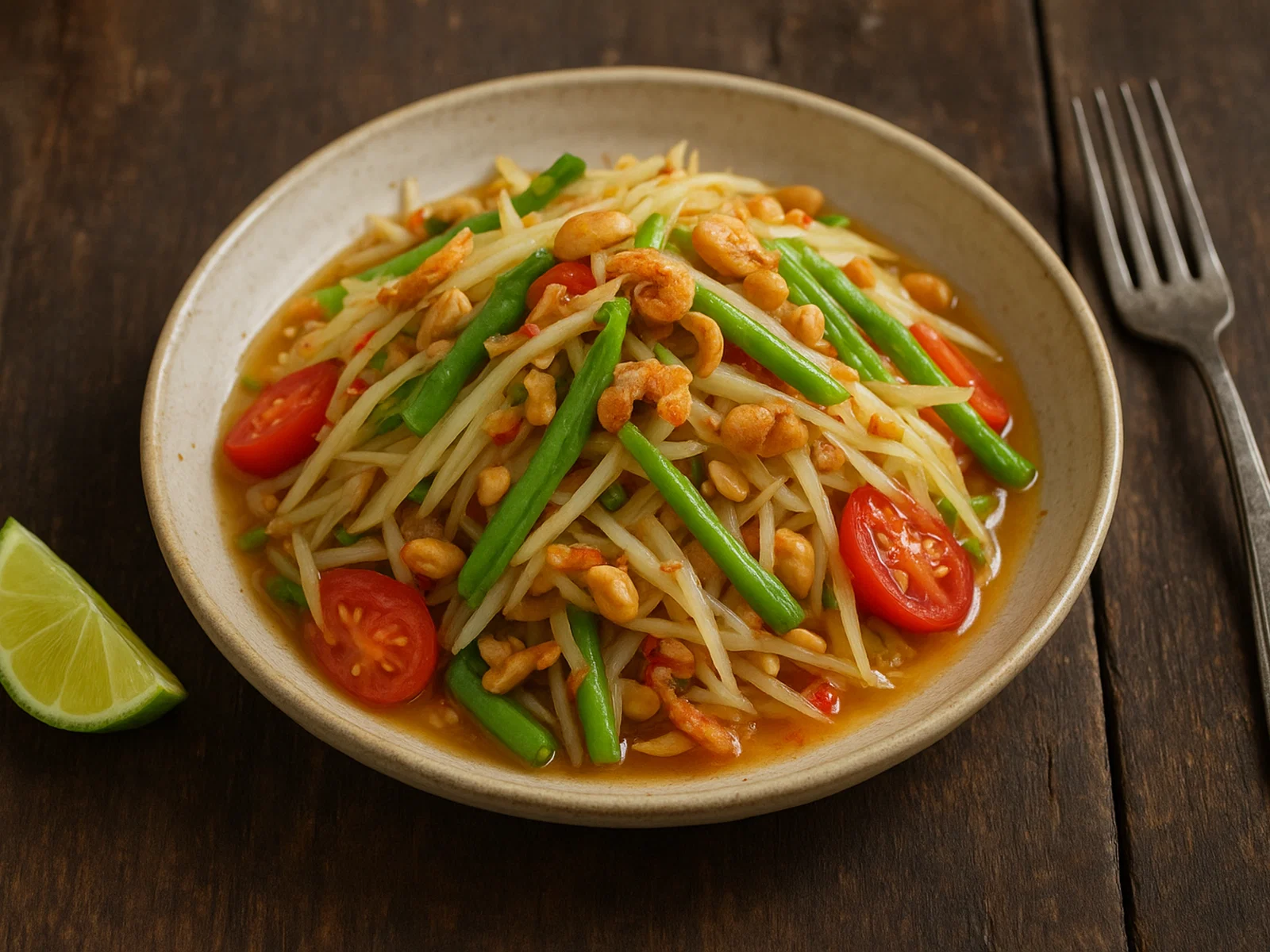Grüner Papaya-Salat (Som Tam)