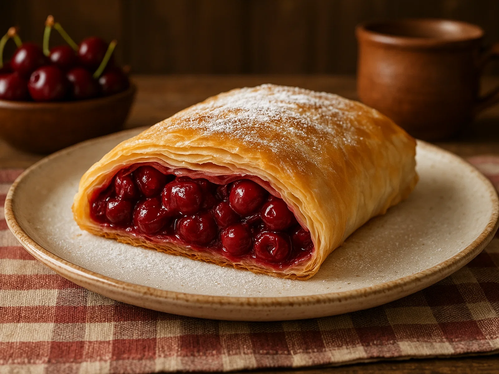 Pita sa Višnjama – Balkan-Kirschstrudel aus gezogenem Teig