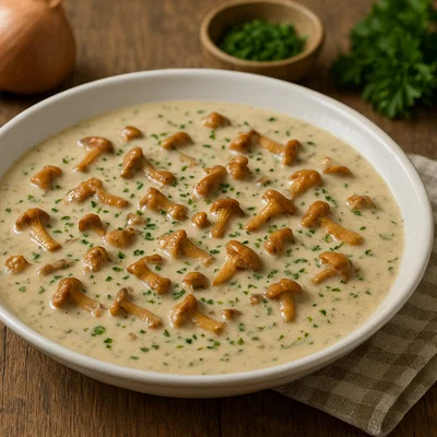 Cremige Pfifferling-Sauce zu Wild
