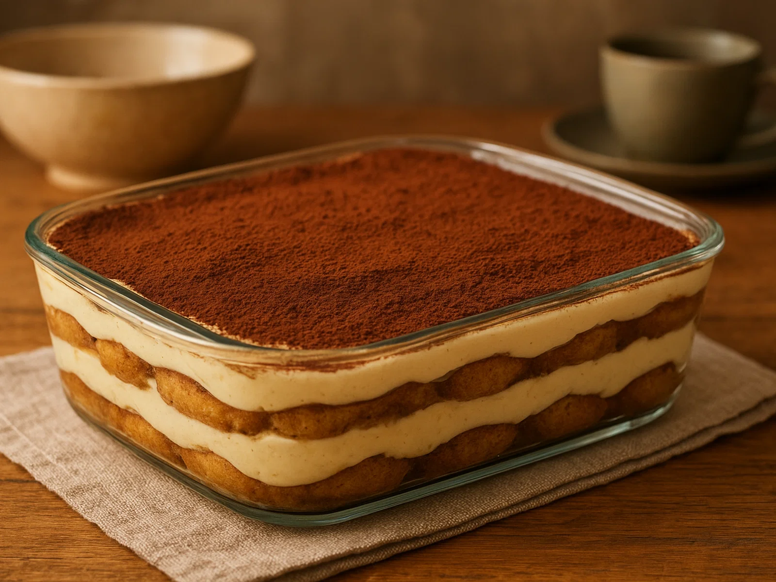 Klassisches Tiramisu ohne Ei im Original-Stil