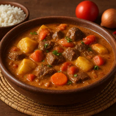 Mafé – Westafrikanischer Erdnuss-Eintopf mit Rindfleisch