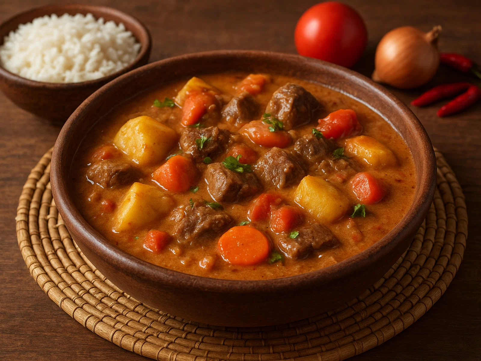 Mafé – Westafrikanischer Erdnuss-Eintopf mit Rindfleisch