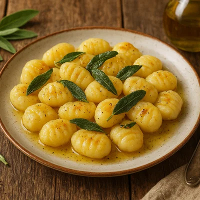 Klassische Kartoffelgnocchi mit Salbeibutter