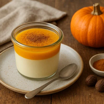 Kürbis-Panna-Cotta mit Zimt und Muskat