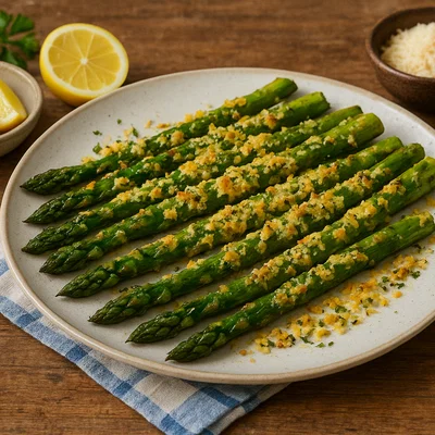 Gegrillter Spargel mit Zitronen-Parmesan-Kruste
