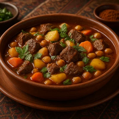 Tektek – würziger orientalischer Eintopf mit Rindfleisch und Gemüse