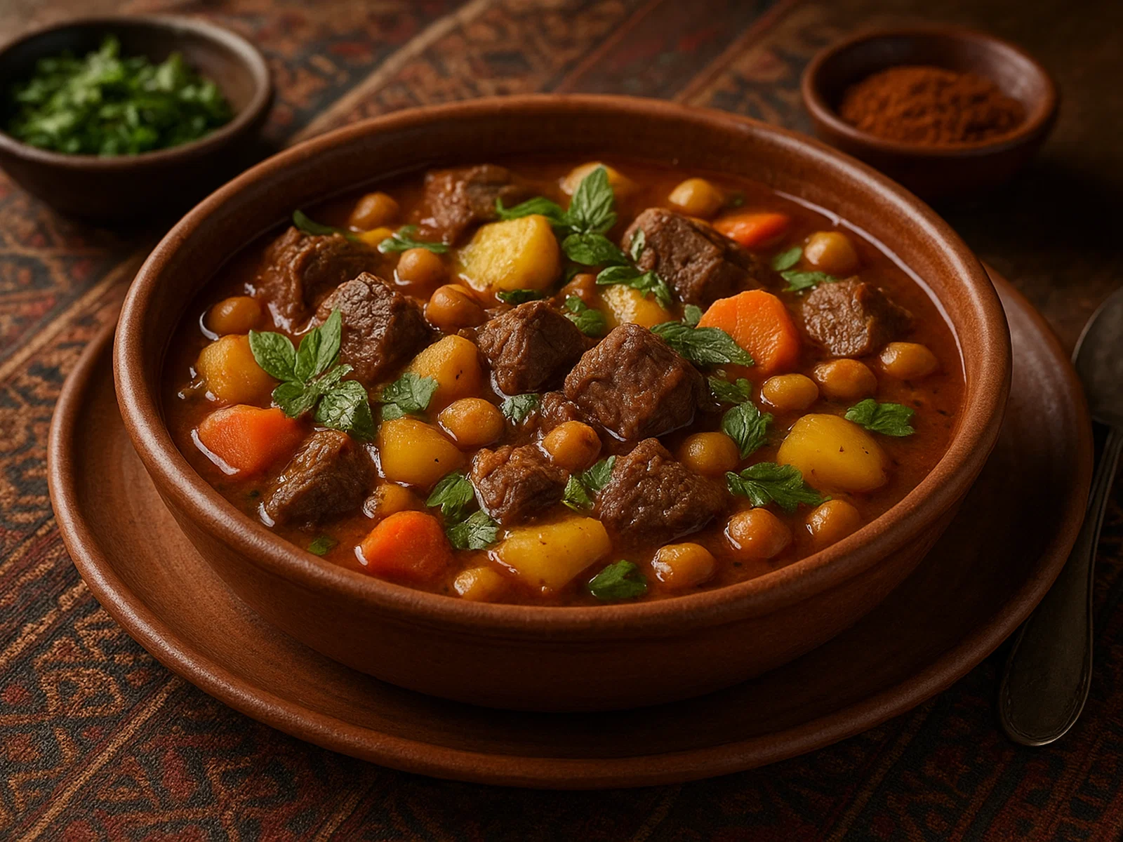 Tektek – würziger orientalischer Eintopf mit Rindfleisch und Gemüse