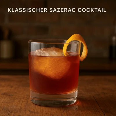 Klassischer Sazerac Cocktail
