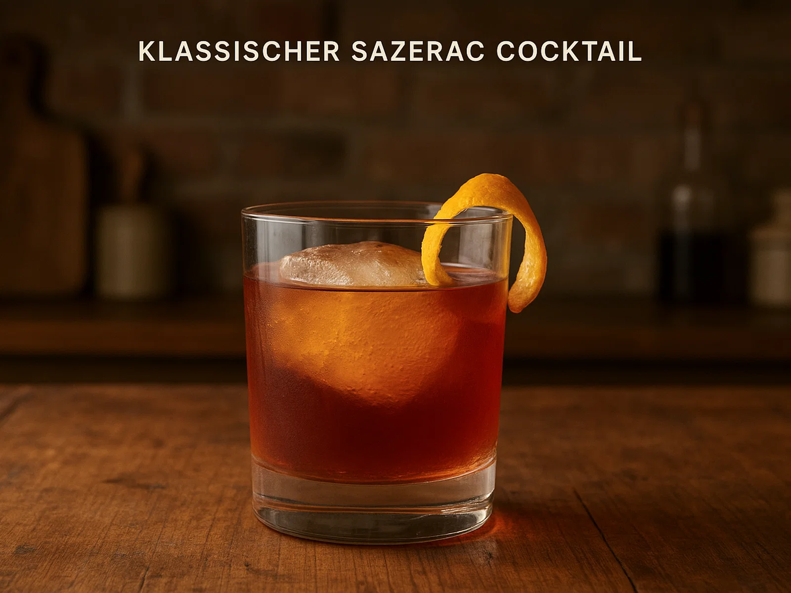 Klassischer Sazerac Cocktail