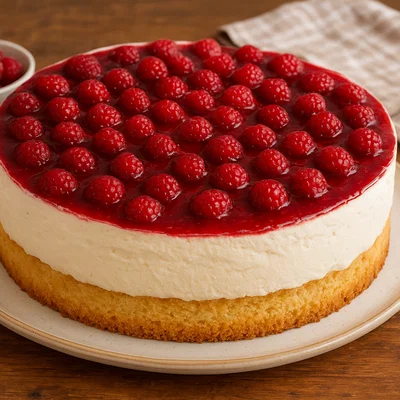 Himbeersahnetorte mit Biskuitboden