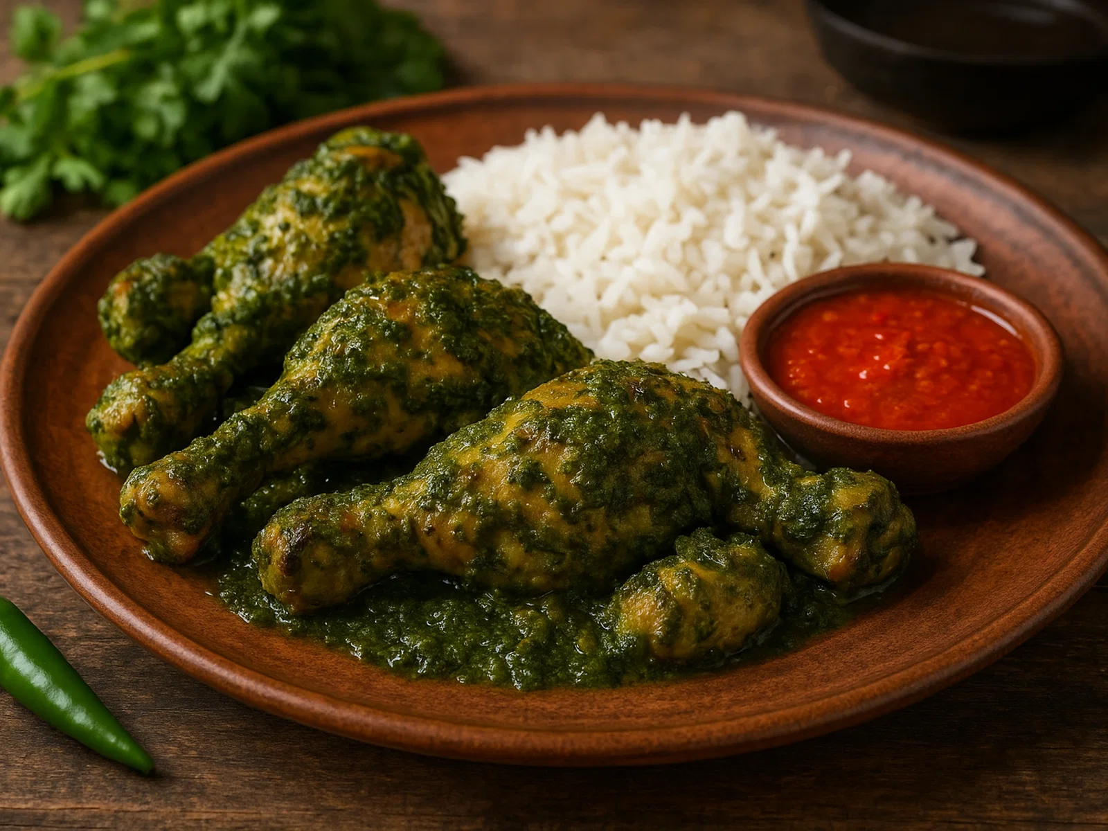 Frango à Cafrial – Goanisches Koriander-Chili-Hähnchen