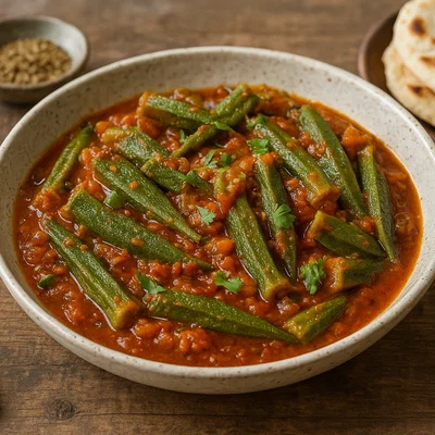 Bhindi Masala – Würzige Okraschoten mit Tomaten