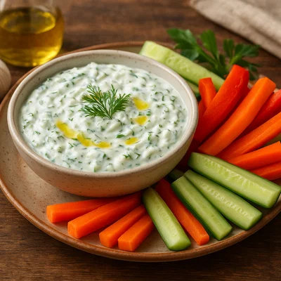 Tzatziki mit Gemüse-Sticks