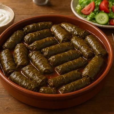 Koupepia (zypriotische Dolmades mit Hackfleisch und Reis)