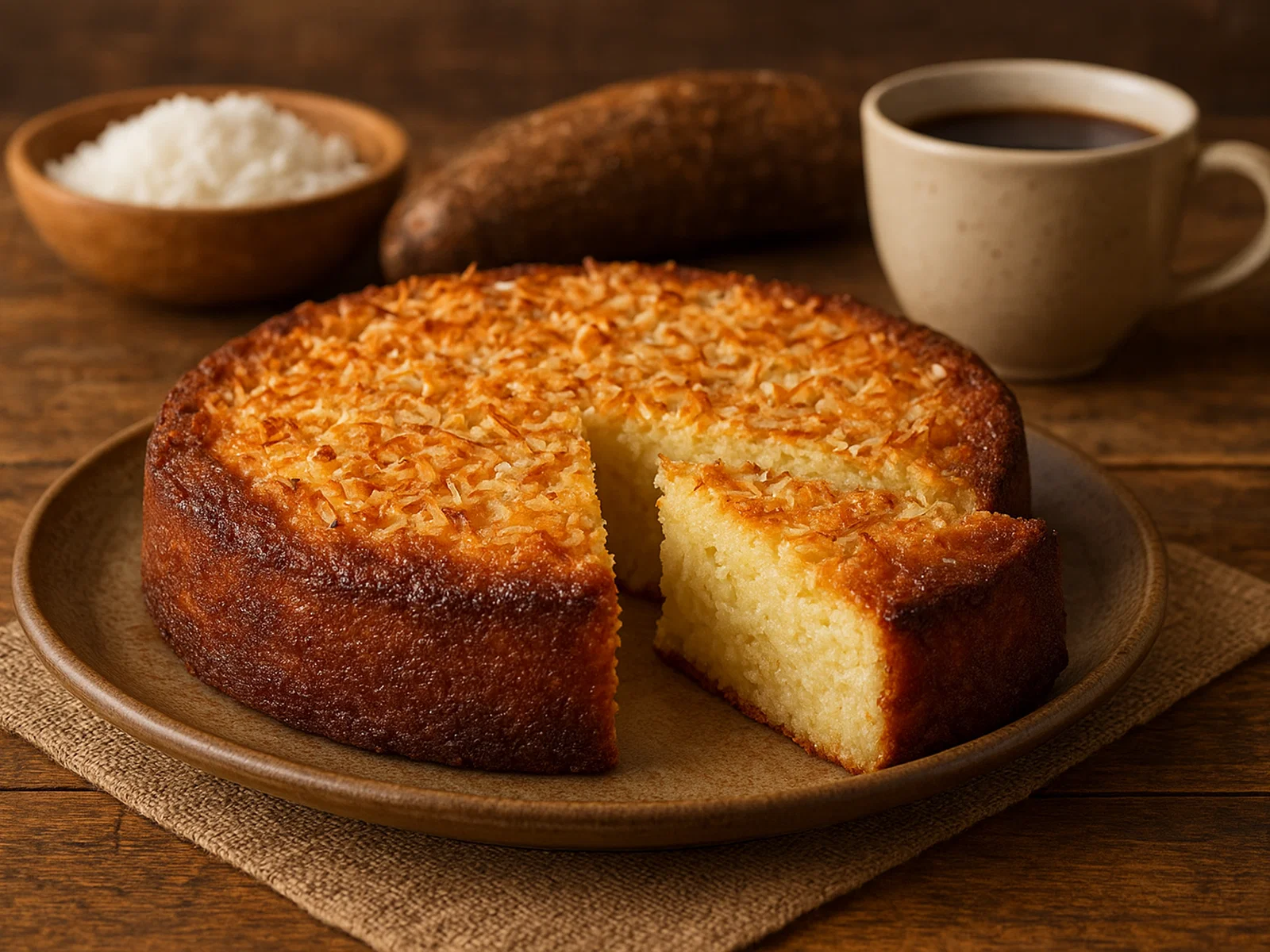 Saftiger Kassava-Kokos-Kuchen