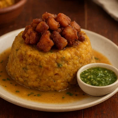 Mofongo mit knusprigem Schweinefleisch (Puerto Rico)