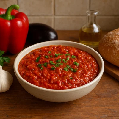 Pindjur – mazedonischer Paprika-Auberginen-Dip