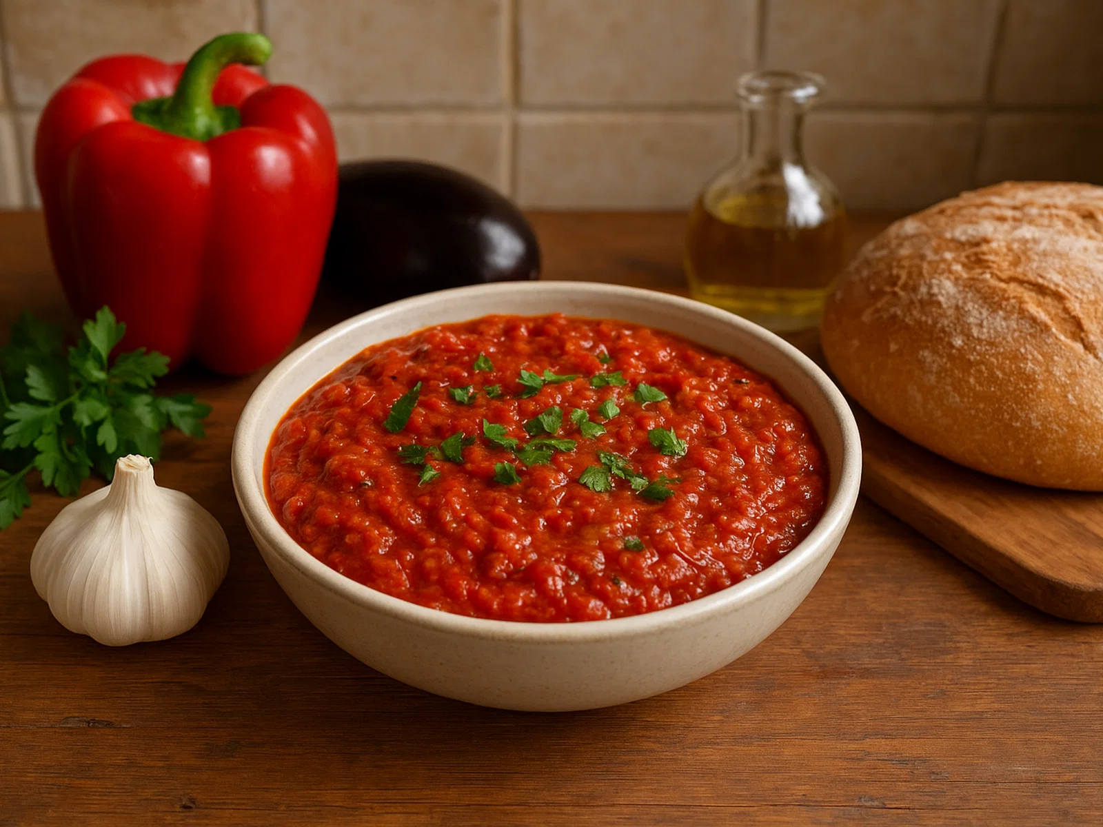 Pindjur – mazedonischer Paprika-Auberginen-Dip