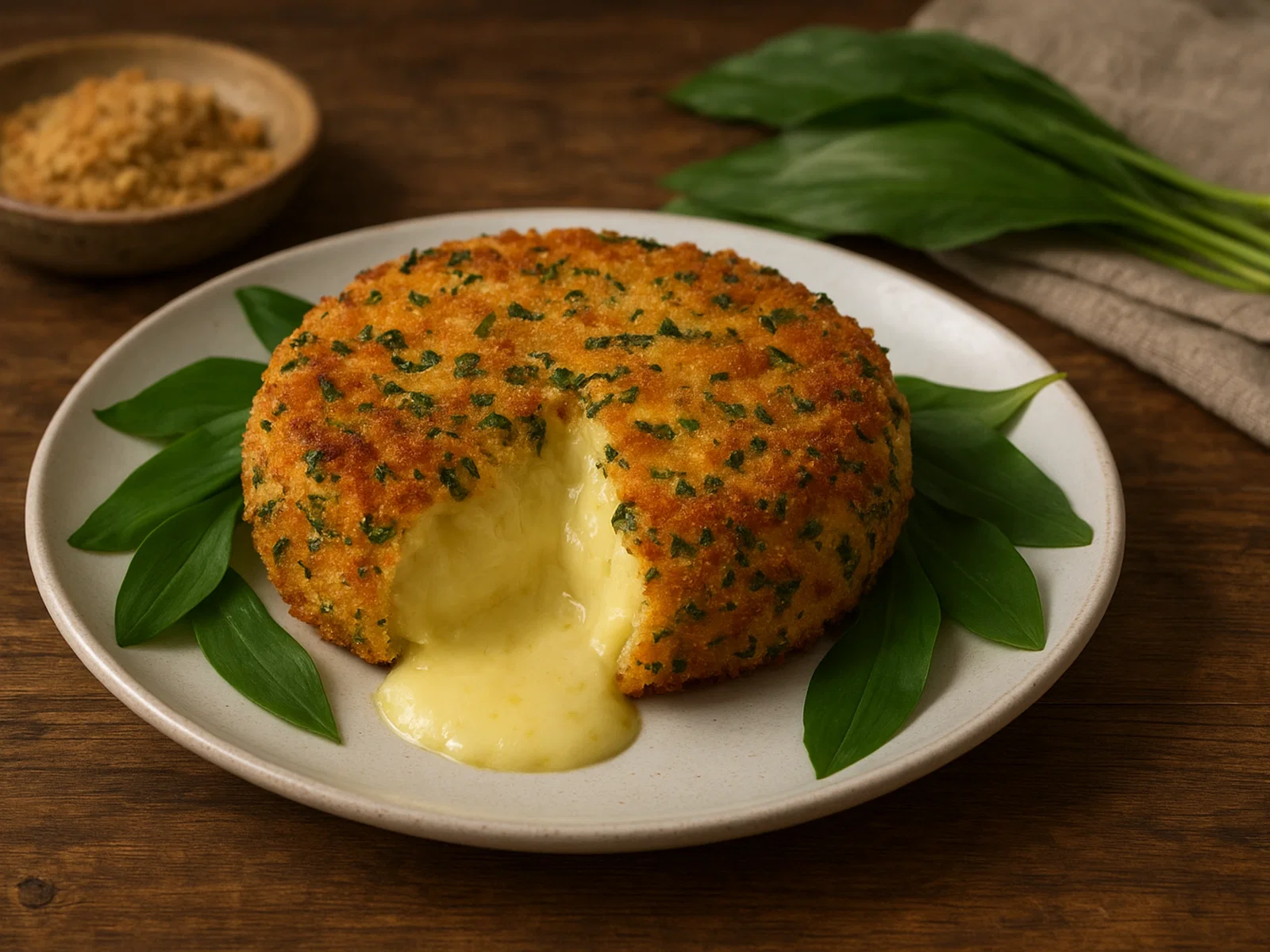 Gebackener Bärlauch-Camembert