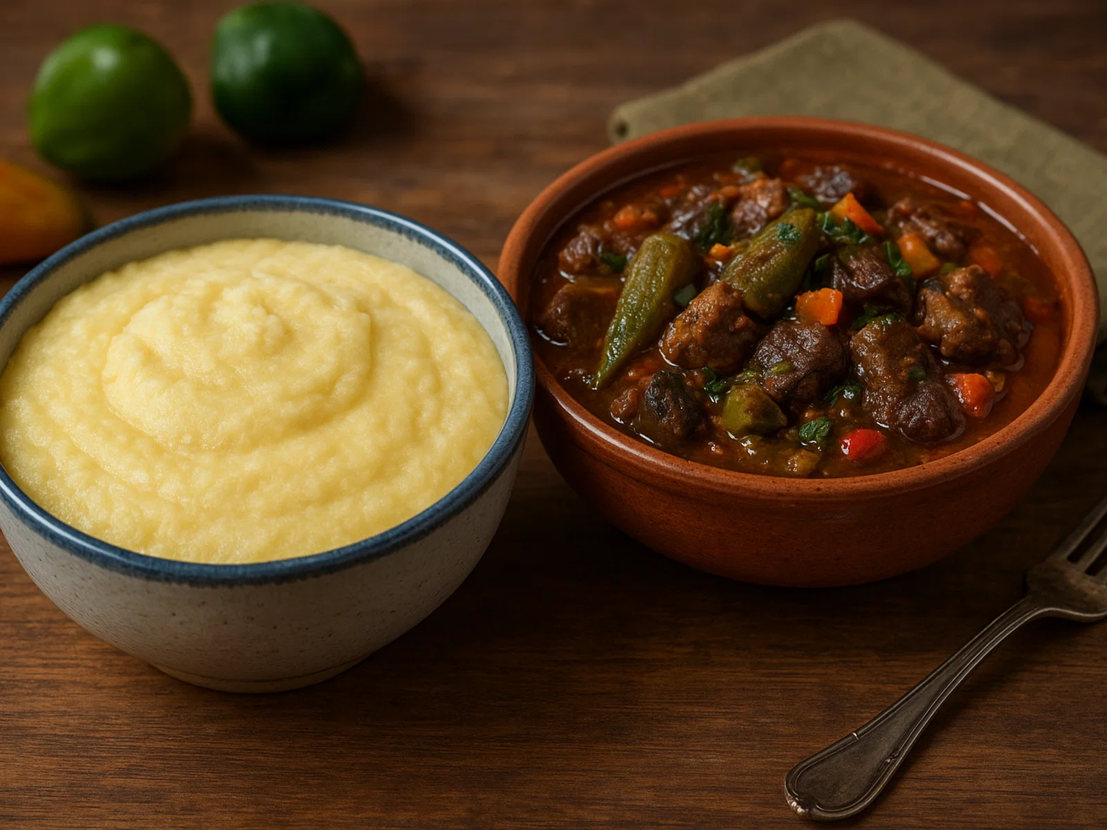 Karibischer Fungee mit würzigem Pepperpot-Eintopf
