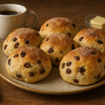 Zarte Rosinenbrötchen mit Zimt