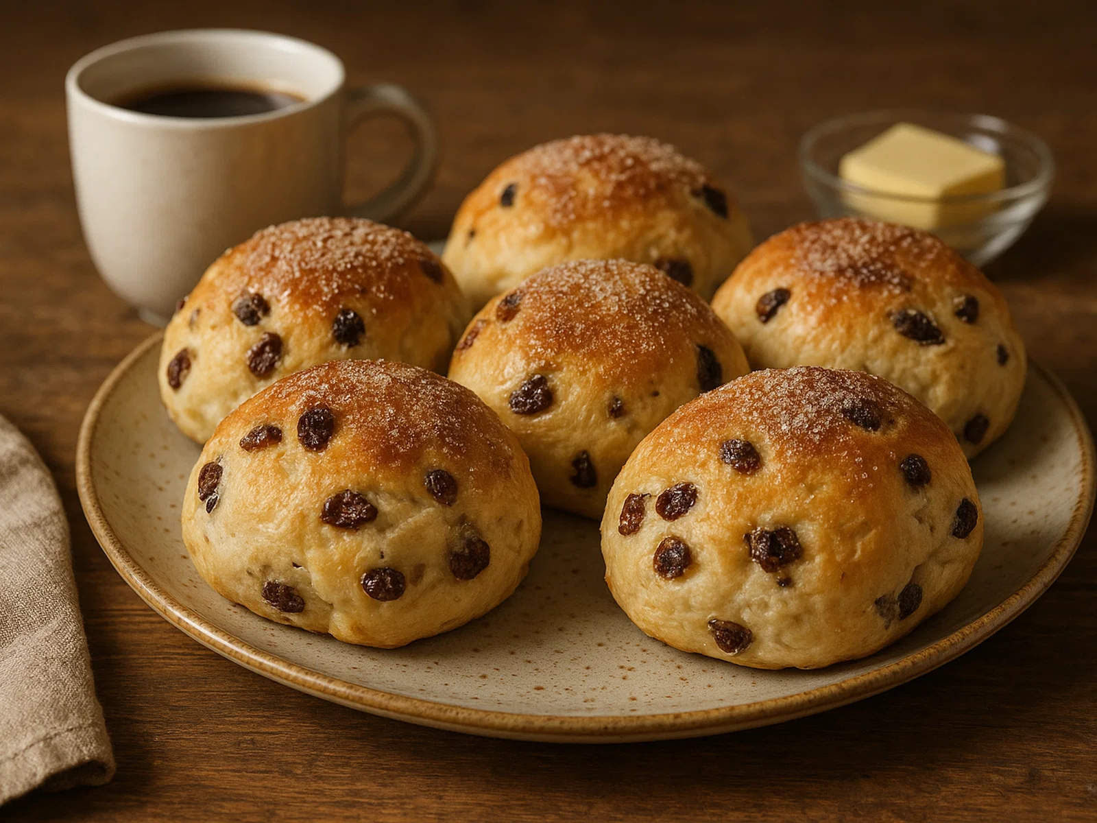 Zarte Rosinenbrötchen mit Zimt
