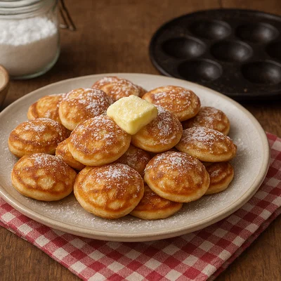 Poffertjes – kleine niederländische Hefepfannkuchen