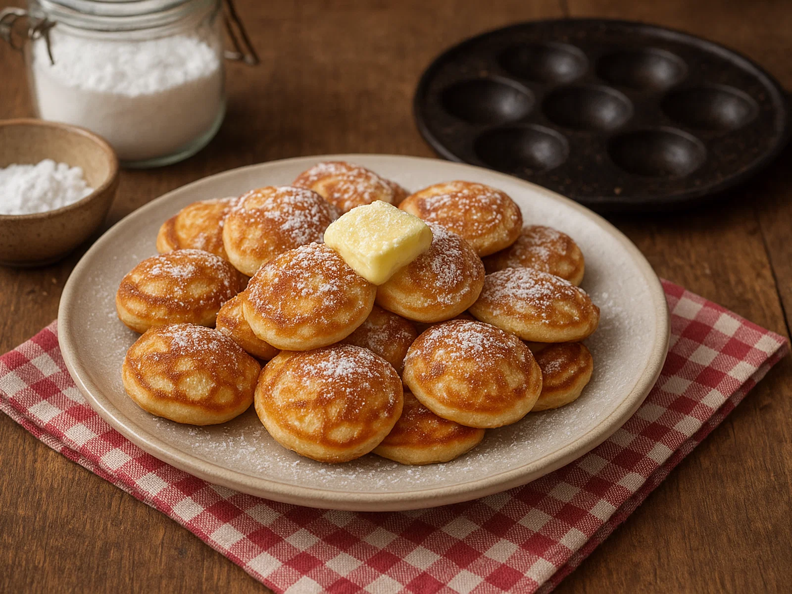 Poffertjes – kleine niederländische Hefepfannkuchen