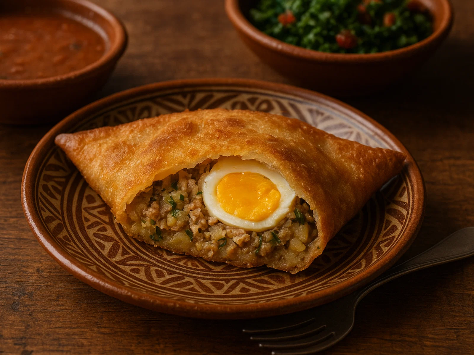 Tunesischer Brik mit Ei und Thunfisch