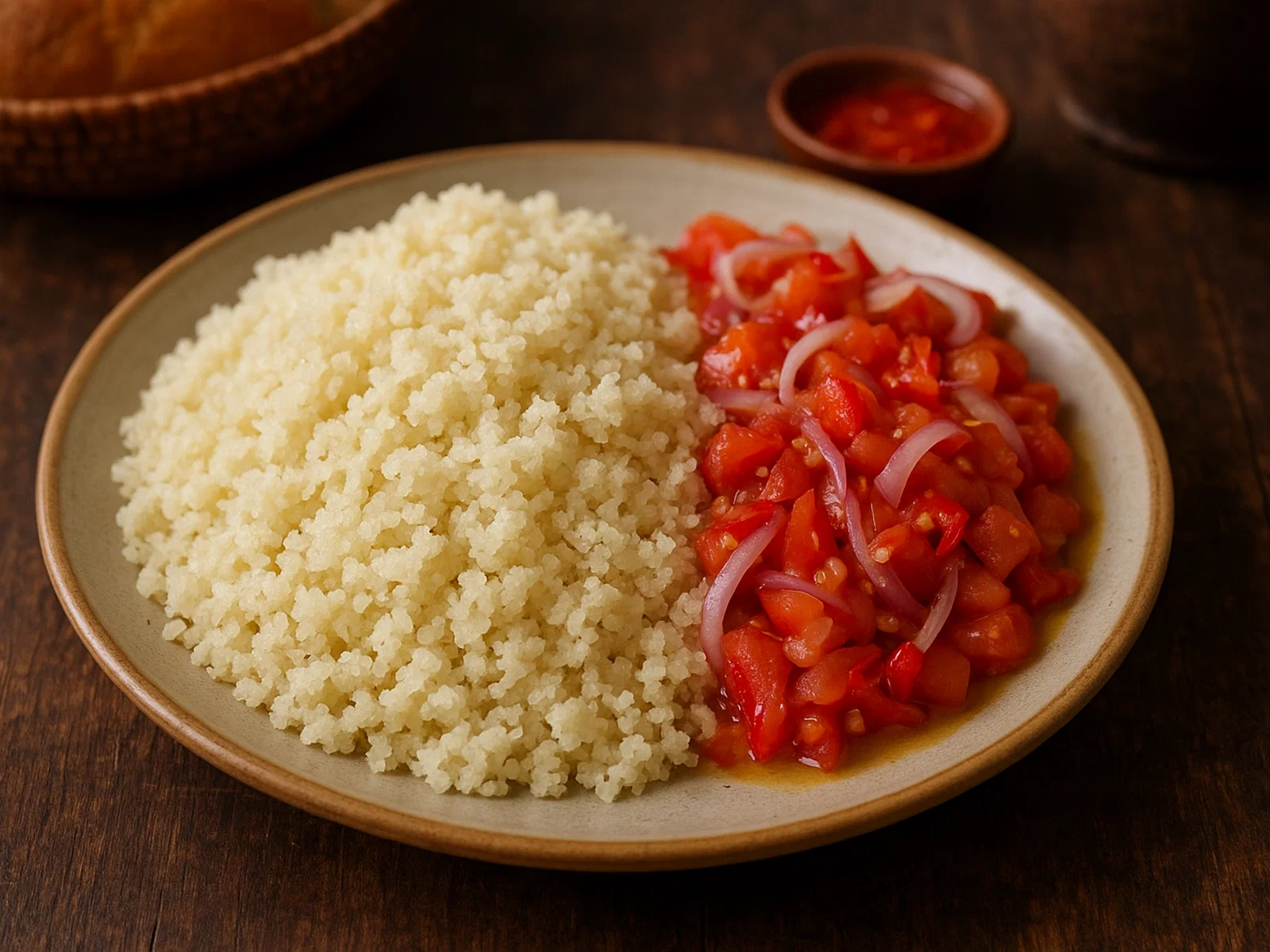 Attiéké (ivorischer Maniok-Couscous)