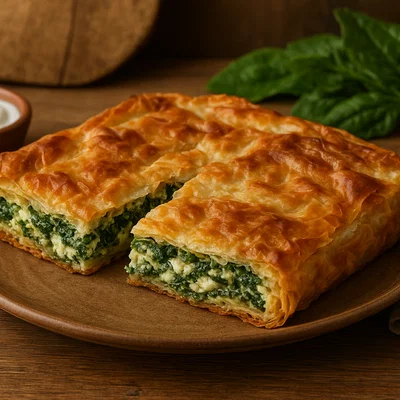 Bosnische Zeljanica mit Spinat und Käse
