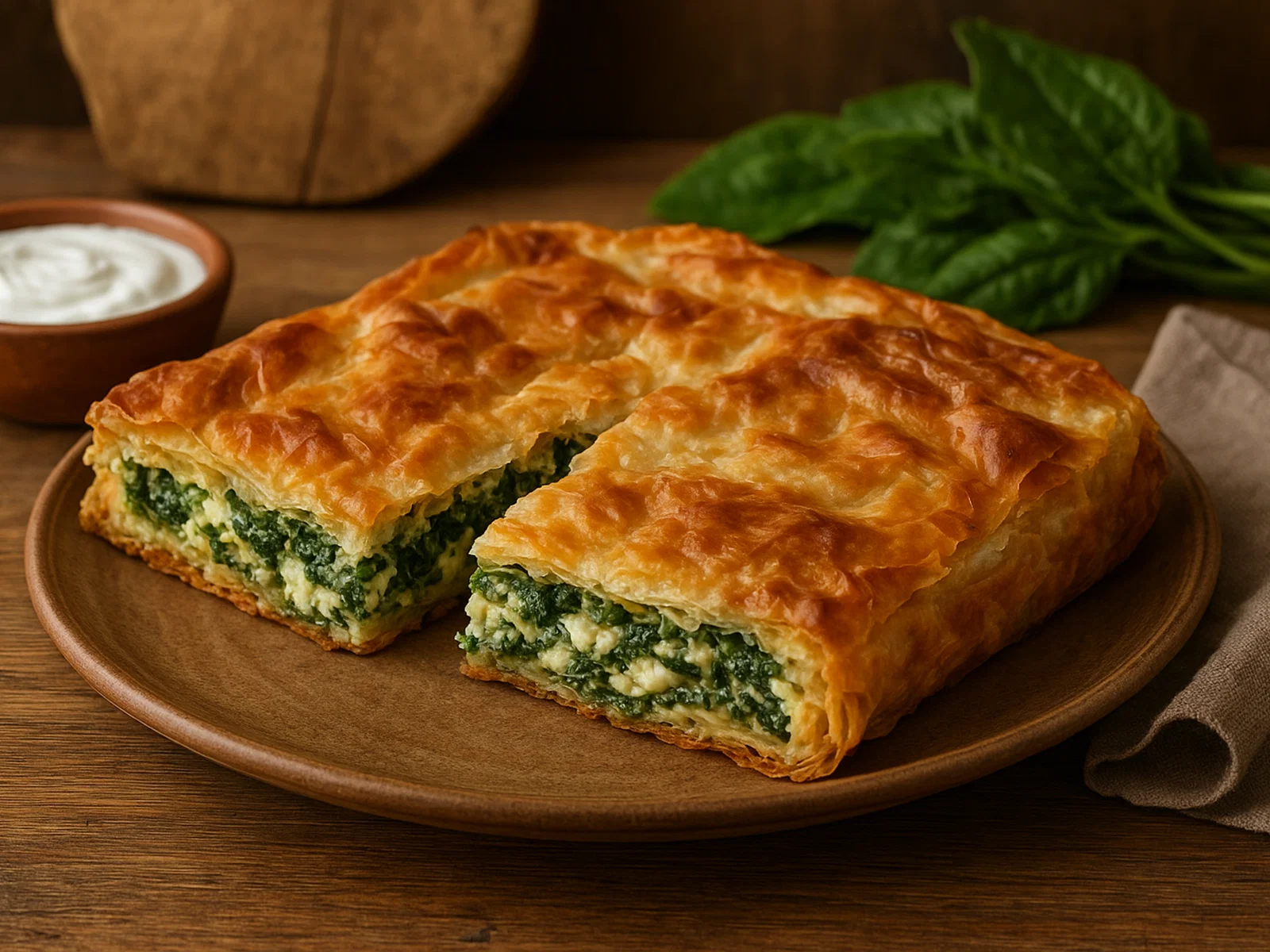 Bosnische Zeljanica mit Spinat und Käse