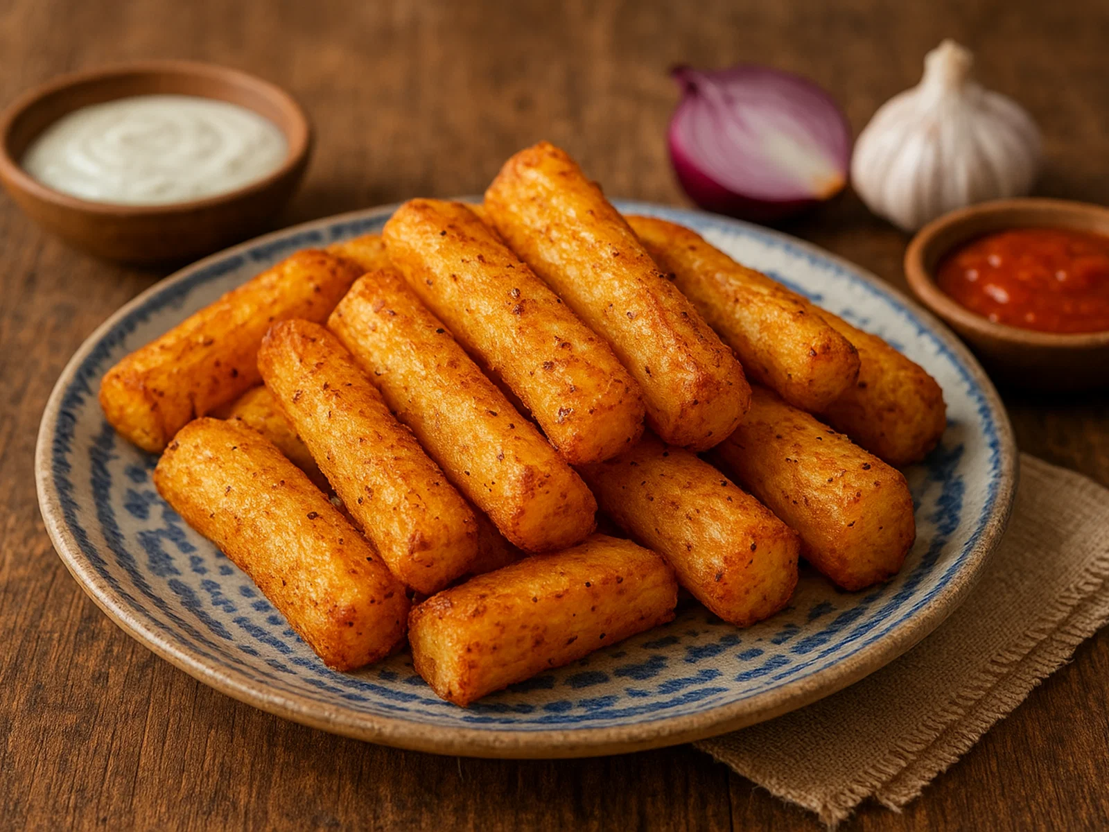 Bâton de Manioc (Gebratene Maniokstangen)