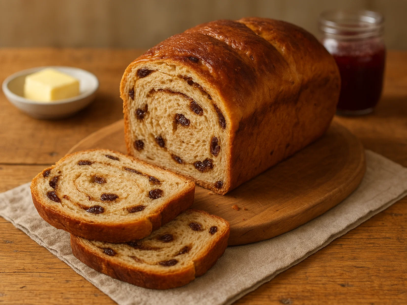 Süßes Zimt-Rosinen-Brot
