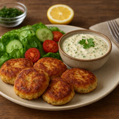 Dänische Fiskefrikadeller mit cremiger Remoulade