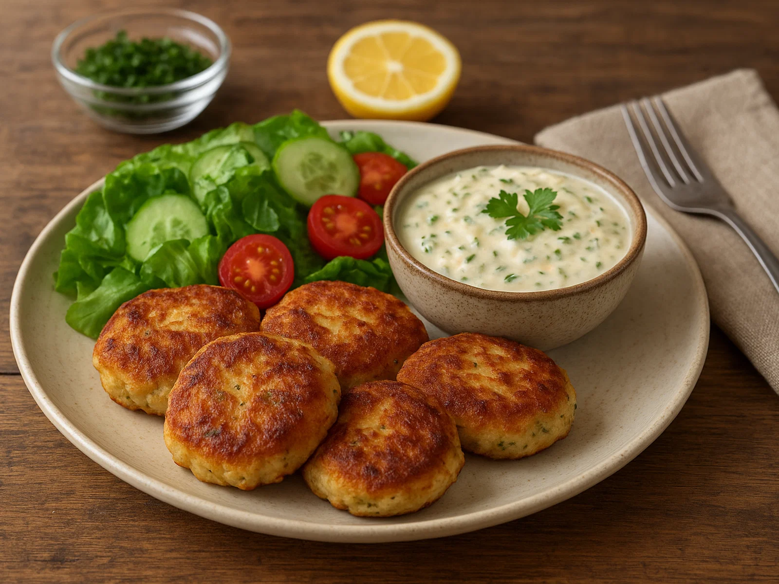 Dänische Fiskefrikadeller mit cremiger Remoulade