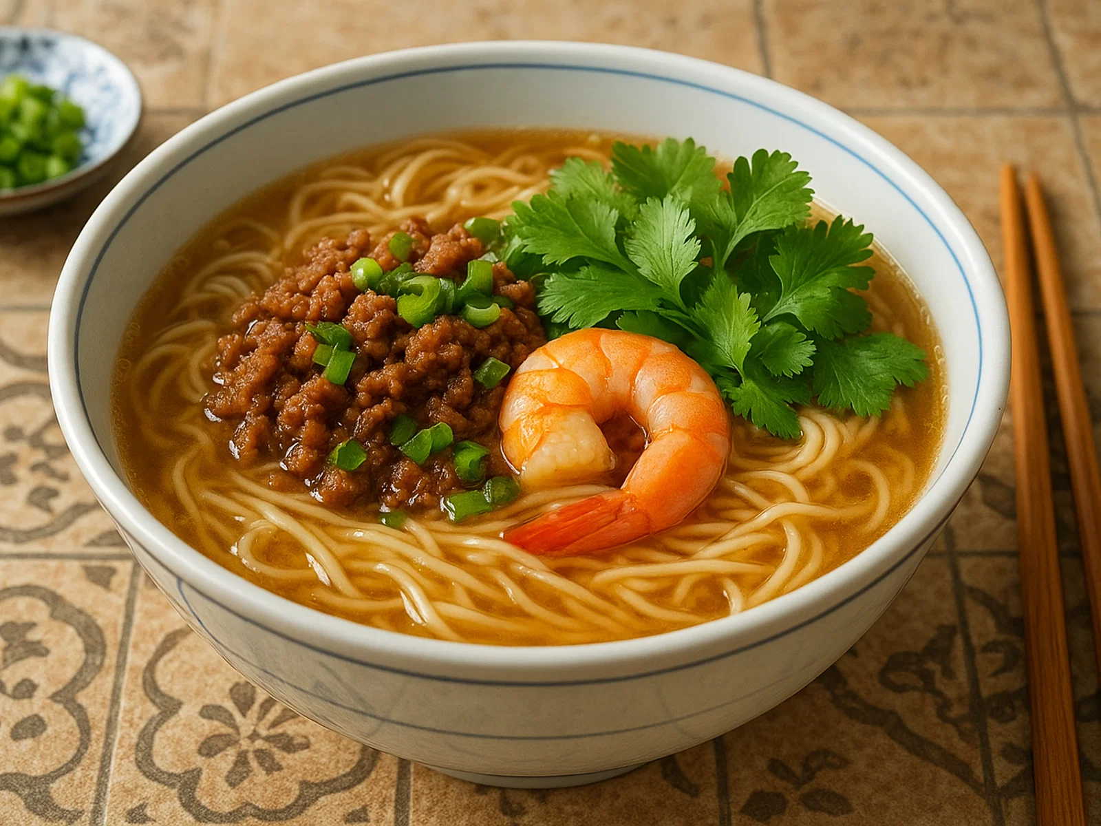 Taiwanesische Dan Zai Noodles (擔仔麵)